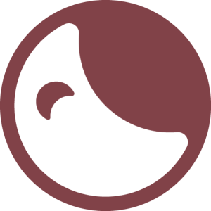 Logo de LITTLE HINA con una luna sonriente.